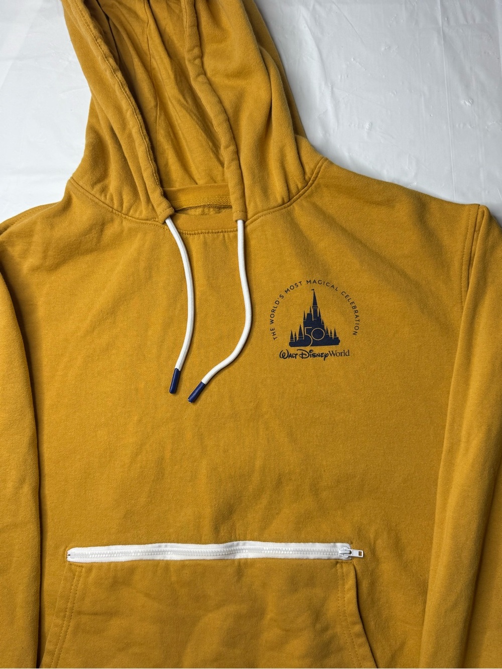 Disney Parks Walt Disney World 50th Anniversary Hoodie Mustard XL